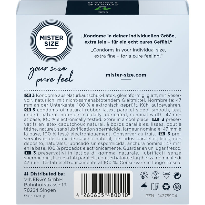 Kondoomid suurusele XS 47 mm (3 tk)