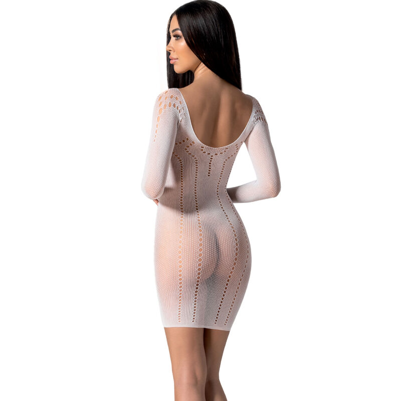 BS101 Valge Bodystocking Ühes Suuruses
