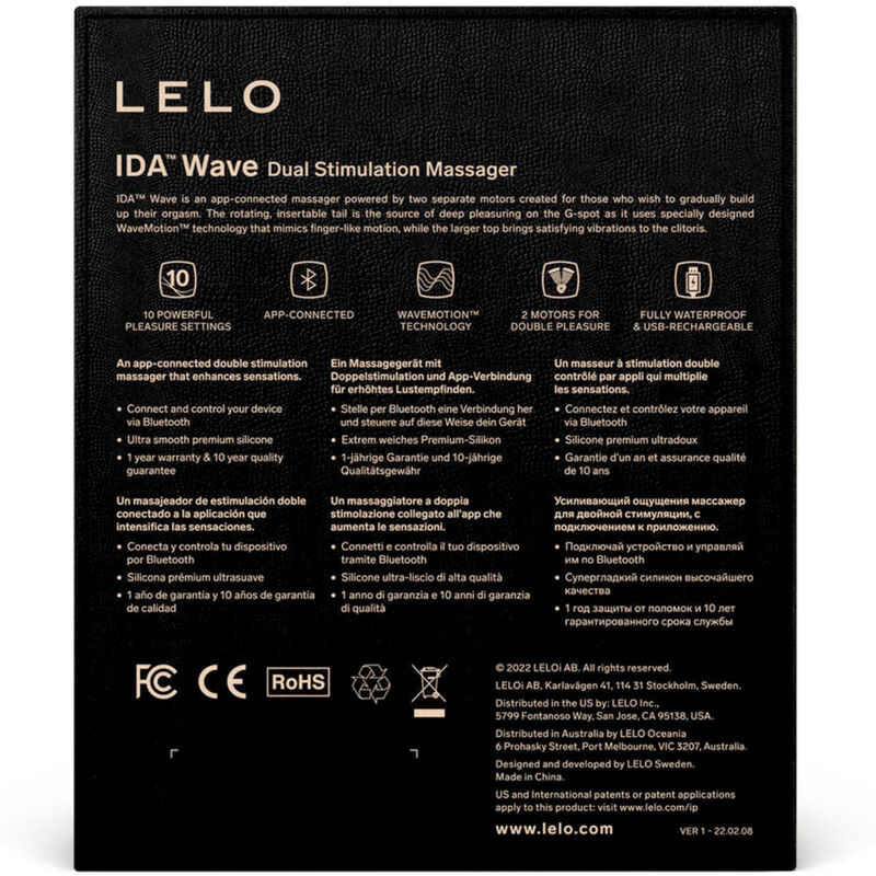 IDA Wave paaride massaažiseade must