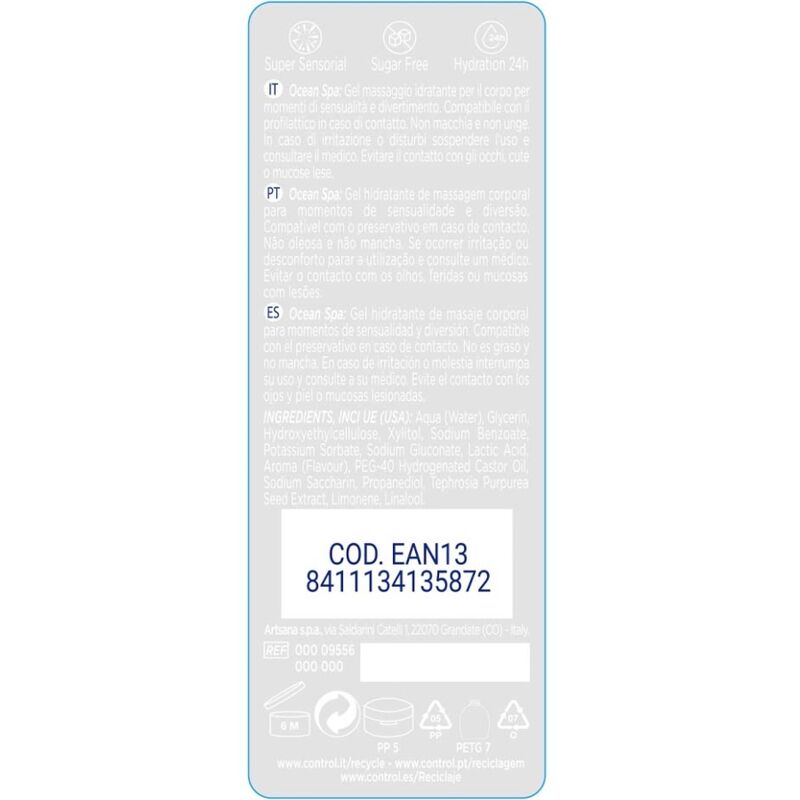 2-ühes Massaaži- ja Naudingugeel Vahemere Meri 200 ml