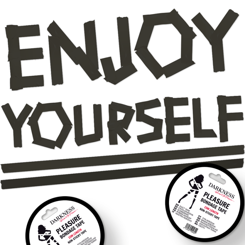 Darkness Mitte-kleepuv Must Bondaažiteip 15m