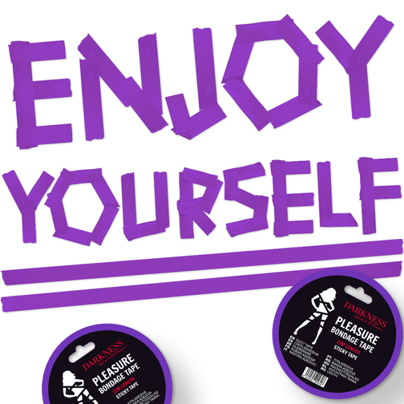 Liimiga lilla bondage-teip 15 m