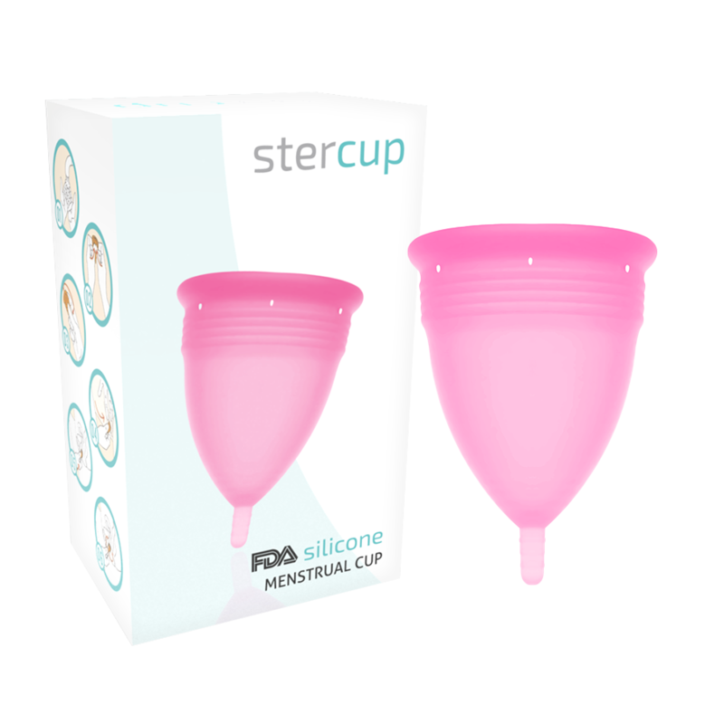 Stercup FDA silikoonist menstruaalkupp roosa - suurus L
