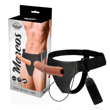 Harness Attraction õõnes raamiga rakmed vibraatoriga 15 cm - Ø 5 cm